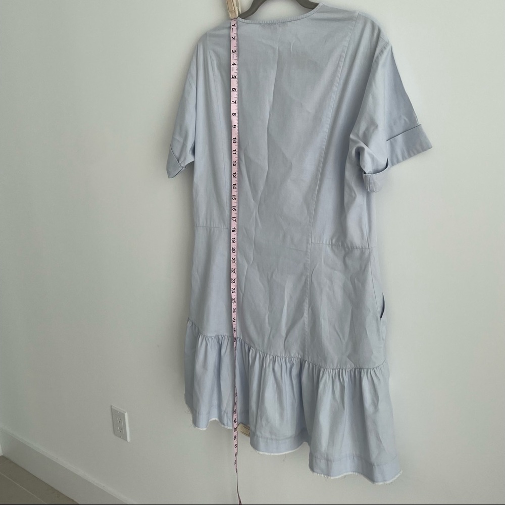 All Saints Blue Ruffle Bottom Dress - Picture 6 of 8